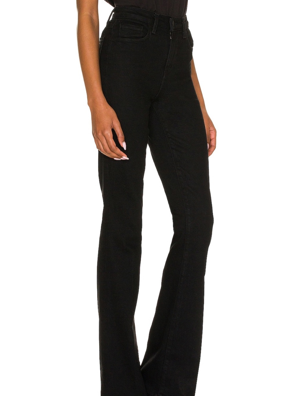 L’AGENCE High-Rise Black Flared Women's Jeans - Picture 3 of 6